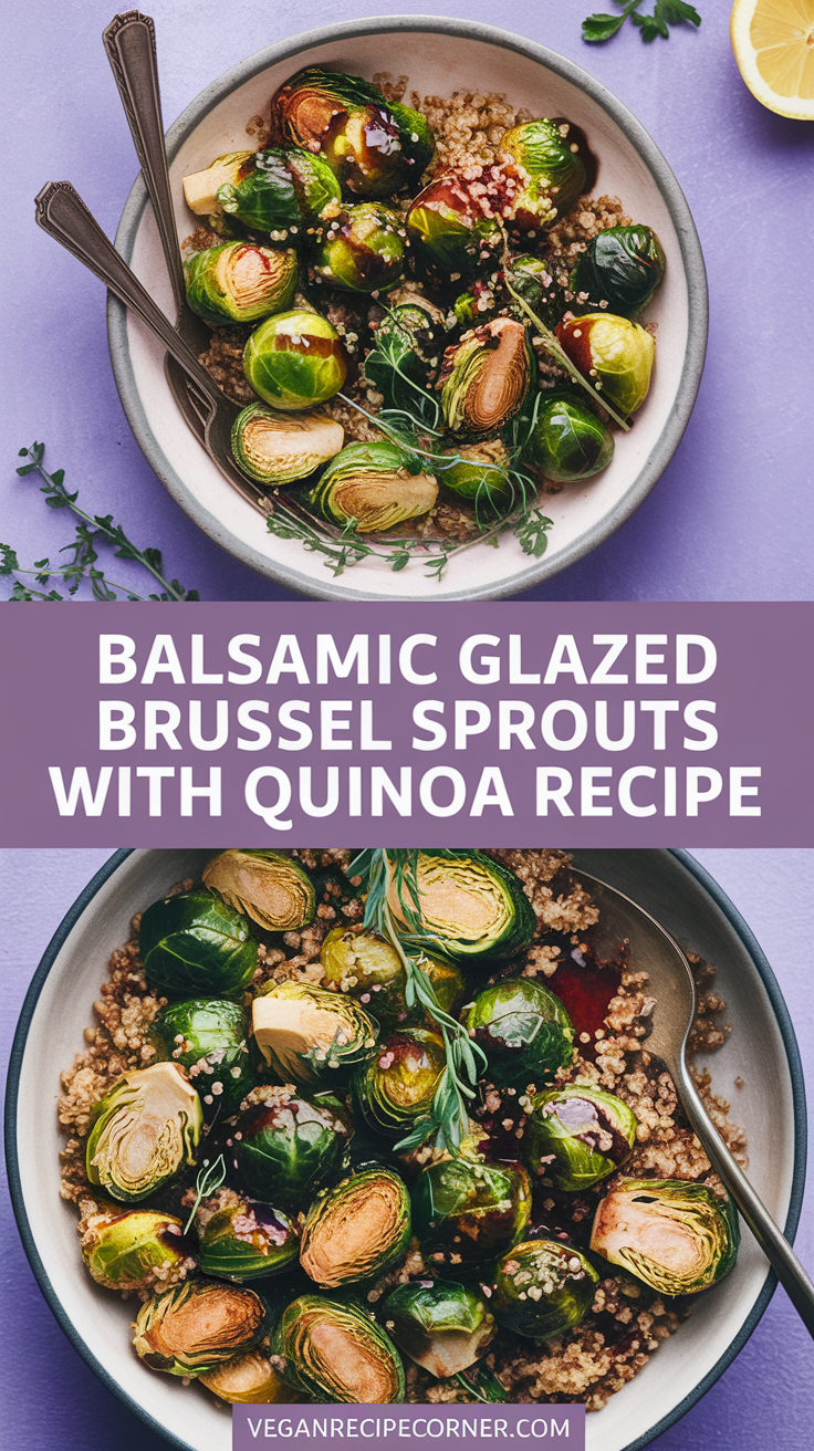 Balsamic Glazed Brussel Sprouts with Quinoa Recipe Balsamic Glazed Brussel Sprouts with Quinoa Recipe