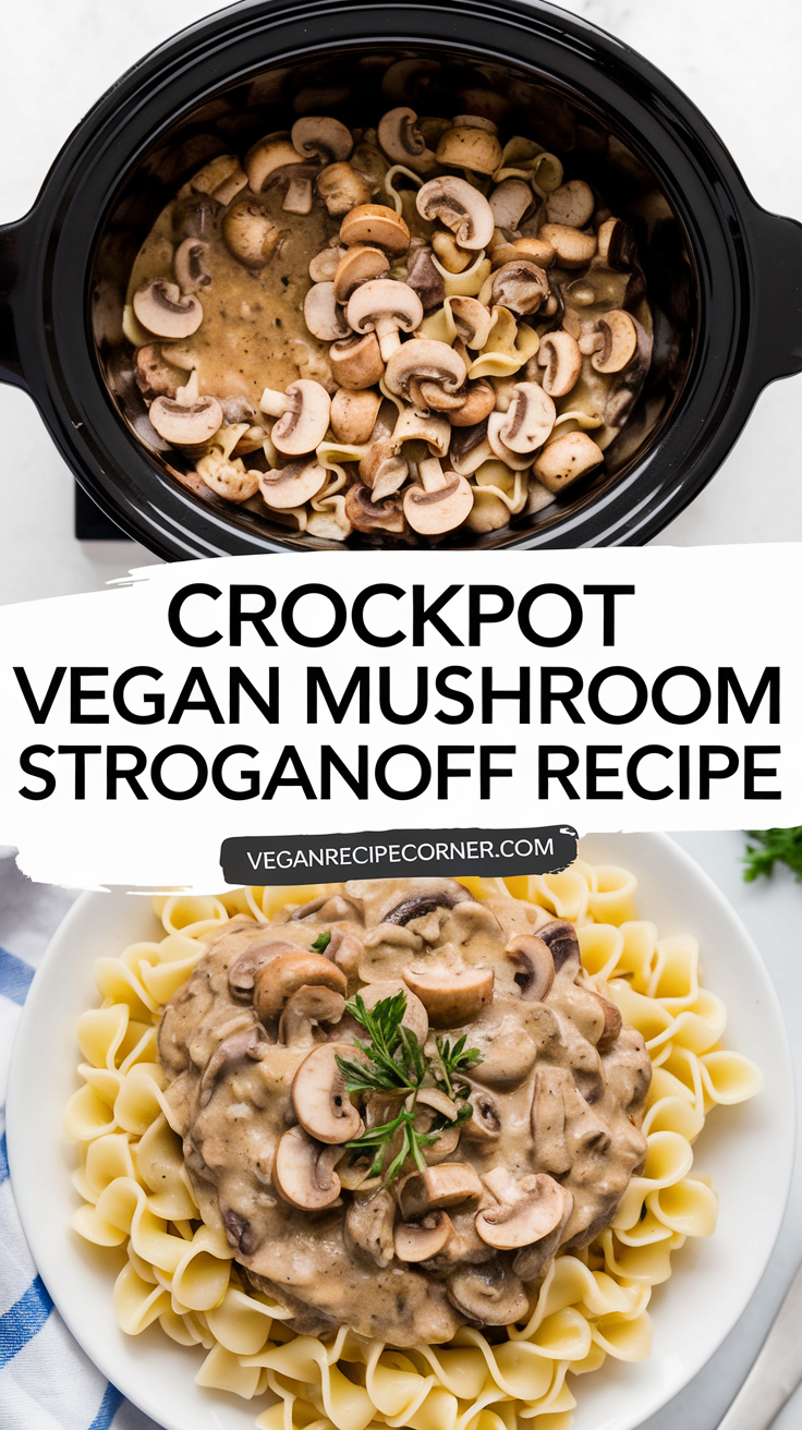 Crockpot Vegan Mushroom Stroganoff Recipe Crockpot Vegan Mushroom Stroganoff Recipe
