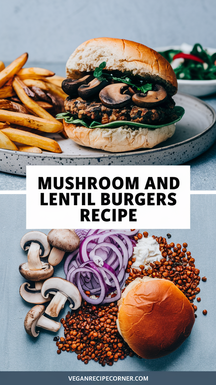 Mushroom and Lentil Burgers Recipe Mushroom and Lentil Burgers Recipe