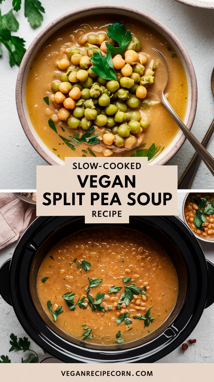 Slow-Cooked Vegan Split Pea Soup Recipe Slow-Cooked Vegan Split Pea Soup Recipe
