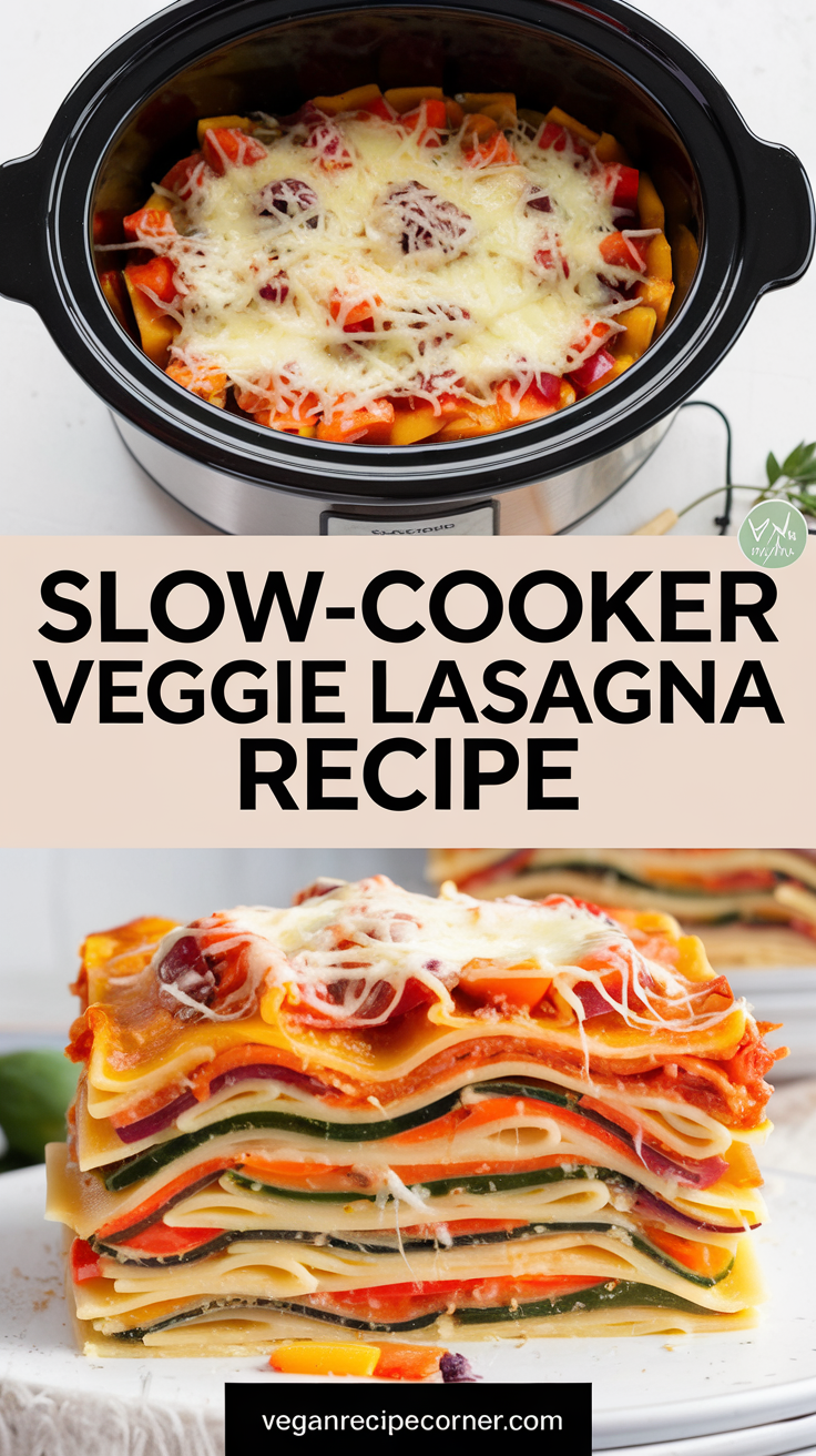 Slow-Cooker Veggie Lasagna Recipe Slow-Cooker Veggie Lasagna Recipe