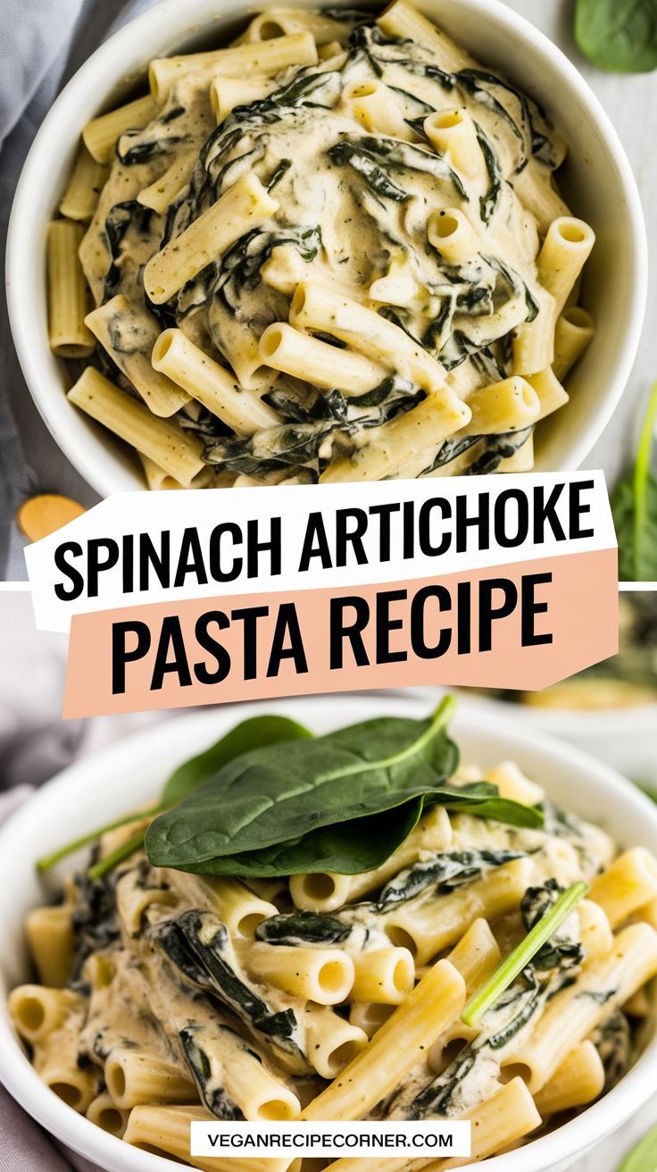 Spinach Artichoke Pasta Recipe Spinach Artichoke Pasta Recipe