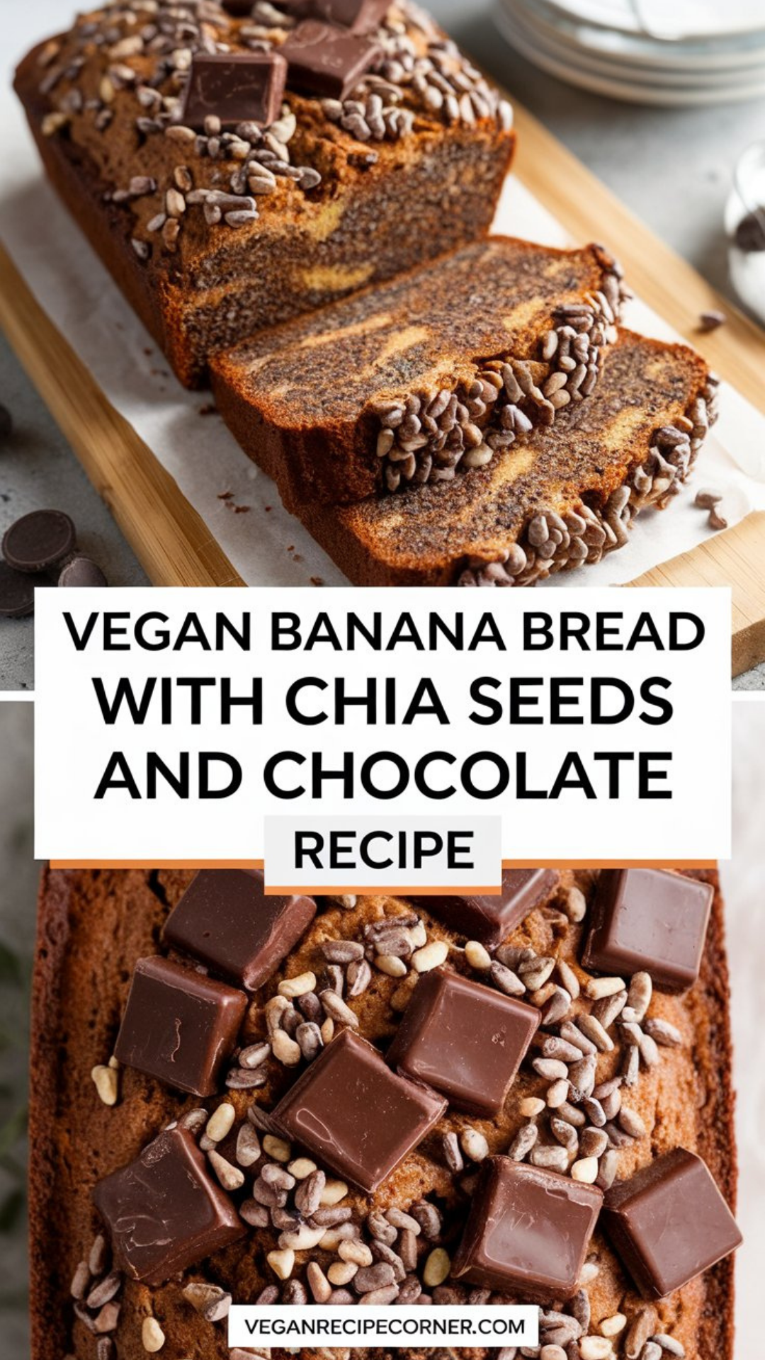Vegan Banana Bread with Chia Seeds and Chocolate Recipe Vegan Banana Bread with Chia Seeds and Chocolate Recipe