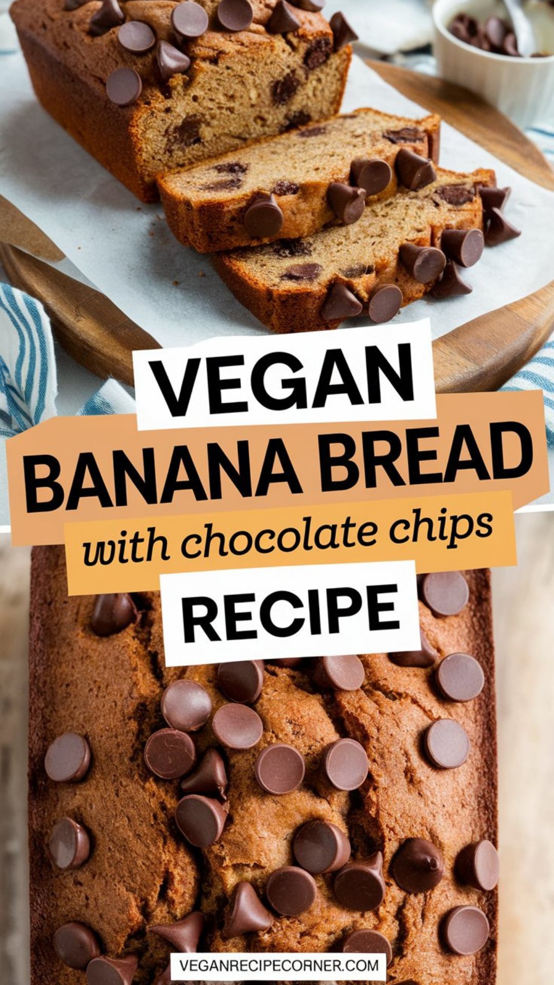 Vegan Banana Bread with Chocolate Chips Recipe Vegan Banana Bread with Chocolate Chips Recipe