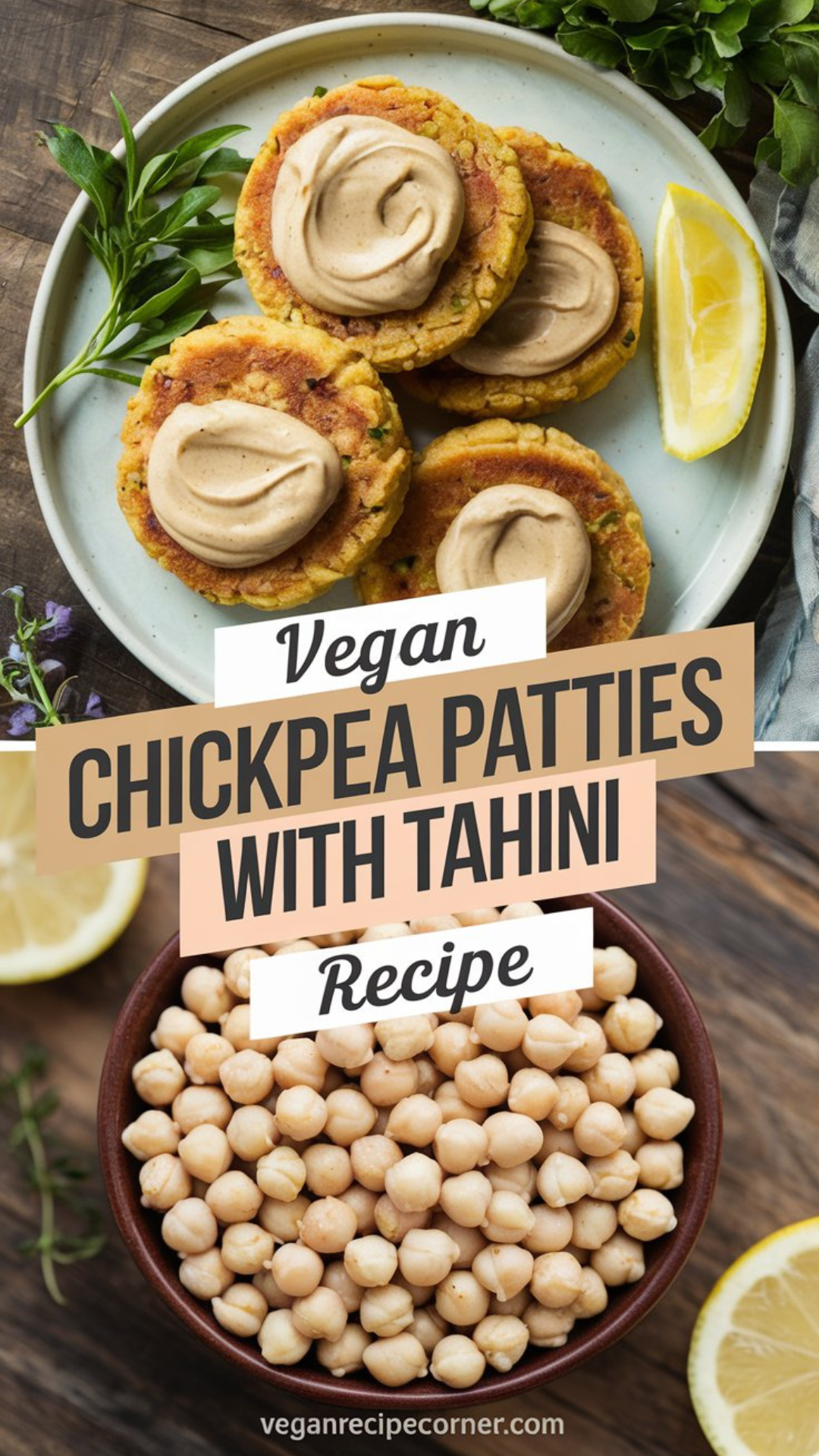Vegan Chickpea Patties with Tahini Recipe Vegan Chickpea Patties with Tahini Recipe