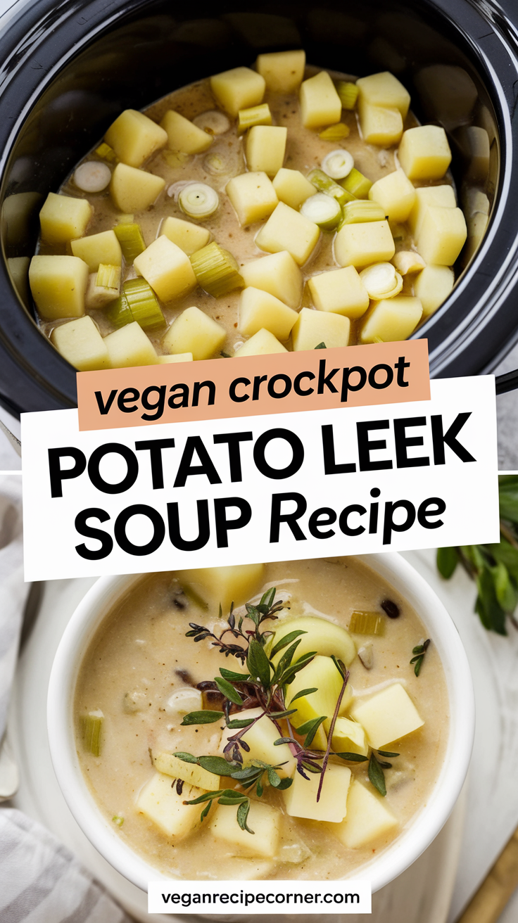 Vegan Crockpot Potato Leek Soup Recipe Vegan Crockpot Potato Leek Soup Recipe