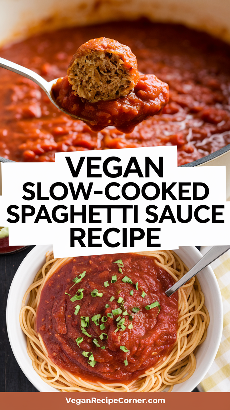 Vegan Slow-Cooked Spaghetti Sauce Recipe Vegan Slow-Cooked Spaghetti Sauce Recipe